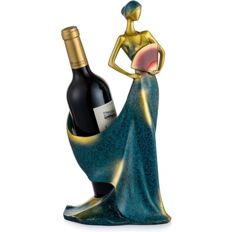 Nannigr Porte Bouteille de Vin Élégant Résine Étagère de Support de Bouteille de Vin Rouge pour Accessoires de Bar à Domicile Chambre Cuisine Décoration, Cadeau de Nouveauté pour la Fête Mariage Noël