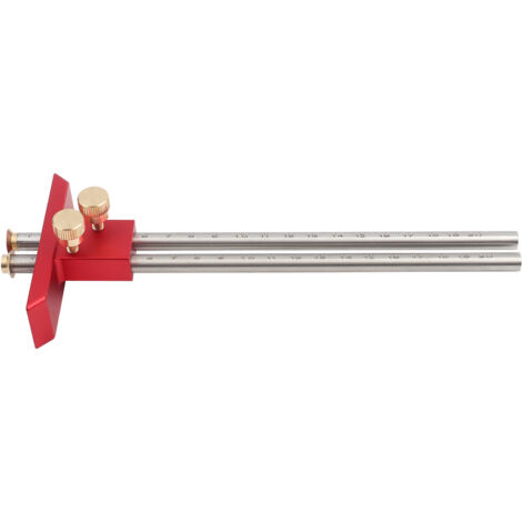 Nannigr Règle de traçage à Double tête en acier inoxydable, jauge de marquage, outil de traçage du bois, menuiserie