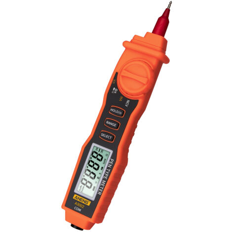 Nannigr Stylo multimètre A3002 4000 counts NCV test phase neutre lampe orange sans pile