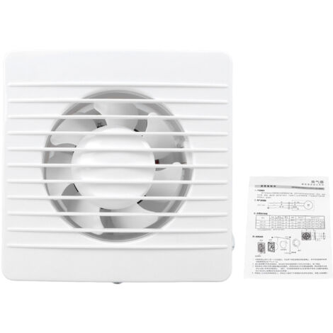 Nannigr Ventilateur d'échappement Plafond de salle de bain Extracteur Ventilation de cuisine Ventilation murale puissante MUTE 4IN 220V