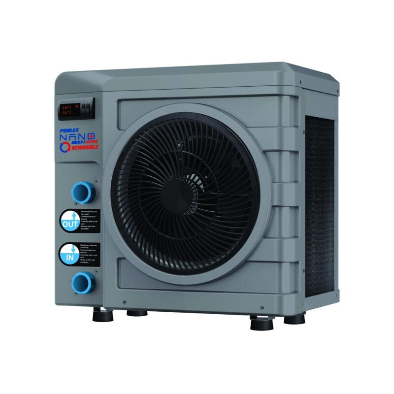 Pompe à chaleur piscine Nano Action réversible 3 - 4 et 5 Kw Poolex Modèle pompe à chaleur Bassin de 15 à 28m3 - Nano A4R