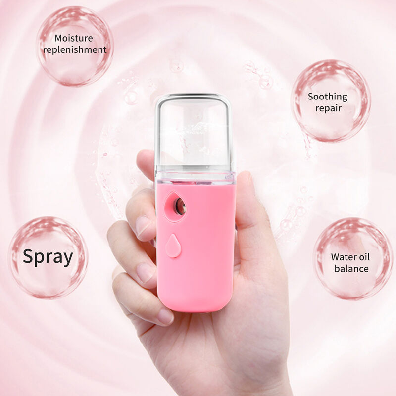 

Nano Humidificadores faciales Humidificador facial portatil Carga USB para el cuidado de la piel,Rosado