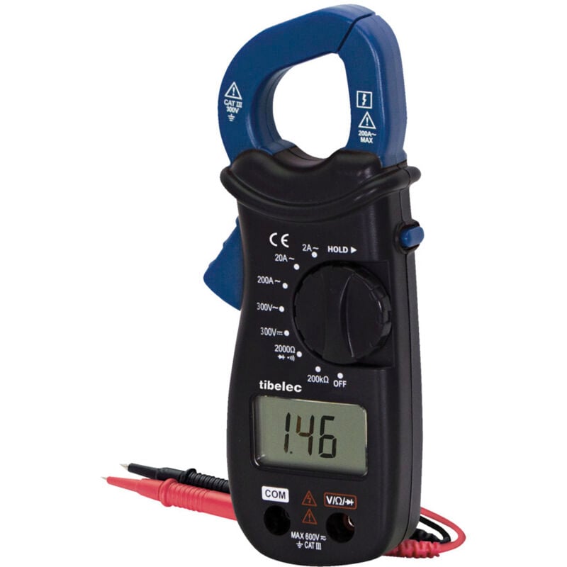 Tibelec - nano-pince Mini pince ampèremétrique digitale 5 fonctions
