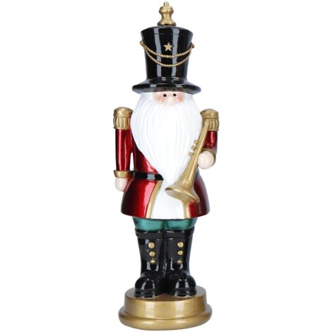 Nano schiaccianoci natalizio in poliresina decorazione natalizia h 33,5 cm -Modello 3