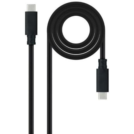 NANOCABLE 10.01.4101-L150 - Kabel USB 3.1 Gen2 10Gbps 5A, 4K/60Hz, USB-C/M-USB-C/M, Schwarz, 1,5 m