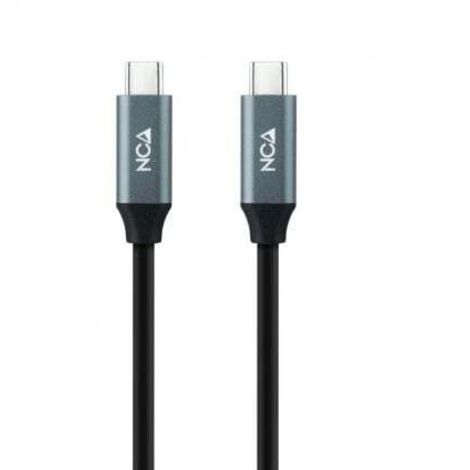 NANOCABLE 10.01.4300 - USB 3.2 Gen2x2 20Gbps 5A/100W 4K/60Hz USB-C/M-USB-C/M Kabel, Schwarz, 0,5 m