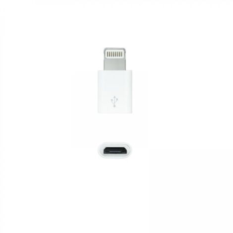 NANOCABLE 10.10.4100 - Adattatore da Lightning a Micro USB, Lightning/maschio - Micro B/femmina, White