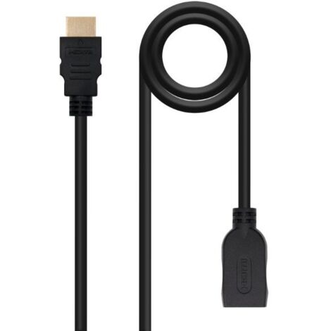 NANOCABLE 10.15.1013 - HDM 2.0 High Speed Extender Kabel, A/M-A/H, Schwarz, 3 m