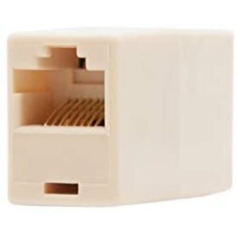 NanoCable 10.21.0401-OEM - Empalme para cable de red Ethernet RJ45, Beige, hembra-hembra, Cat.5e, UTP [España]