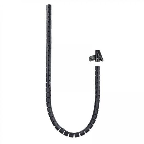 NANOCABLE 10.36.0002-BK - Organizzatore di cavi flessibile da 25 mm, colore nero, 2 m