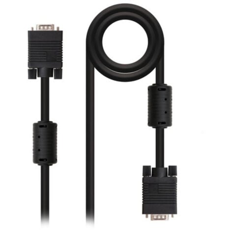 Nanocable - 10m Svga Cable With Ferrite Hdb15/m-hdb15/m - Pour Moniteurs, Projecteurs, Tableaux Blancs, Etc