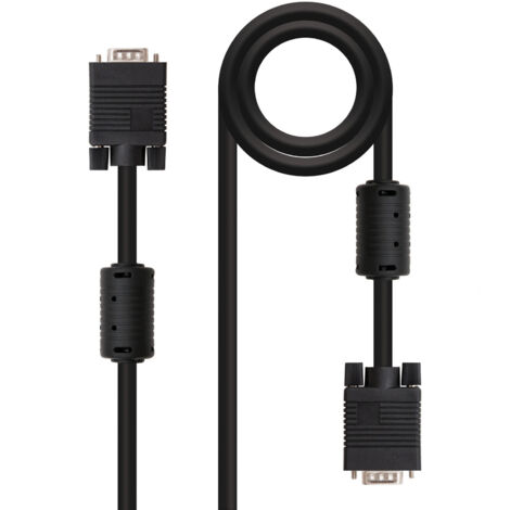 Nanocable - 3m cavo svga in ferrite hdb15/m-hdb15/m - per monitor, proiettori, lavagne ecc.