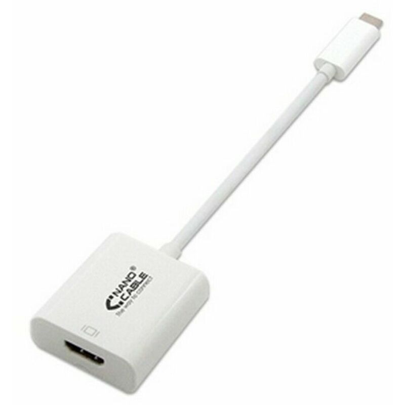 

NANOCABLE Adaptador USB C a HDMI NANOCABLE 10.16.4102 15 cm Blanco