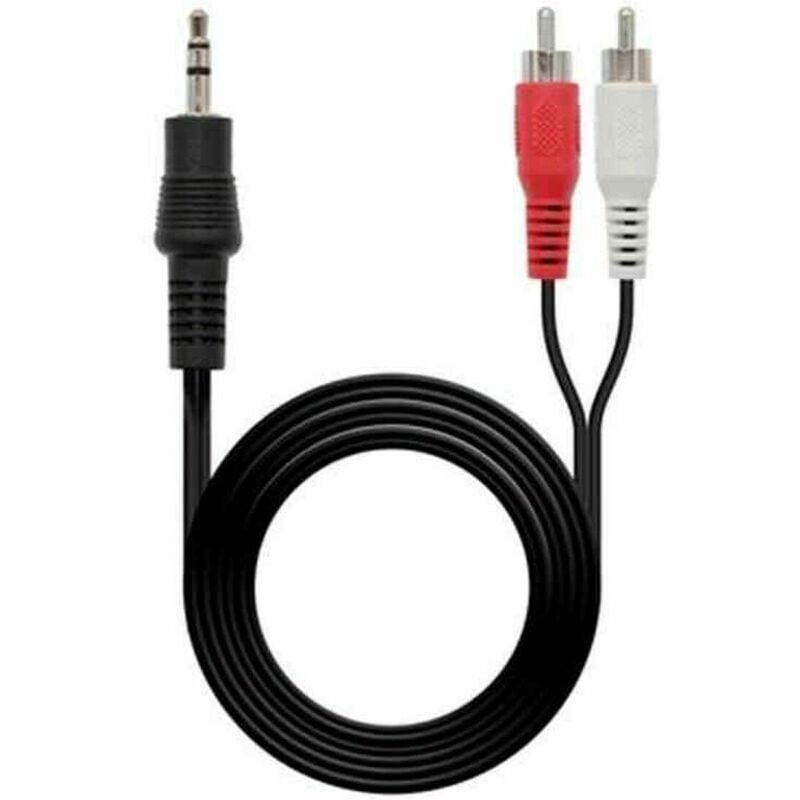 

NANOCABLE Cable Audio Jack (3,5 mm) a 2 RCA NANOCABLE 10.24.0301 (0,5M)