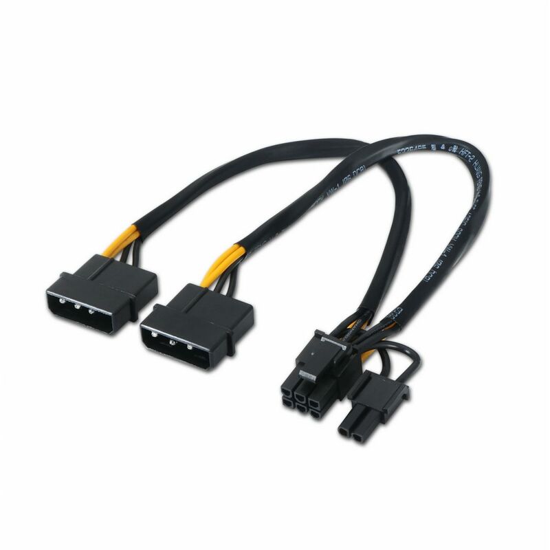 

Cable de alimentacion para tarjeta grafica 2x MOLEX a PCI-E 0.20 M Neg