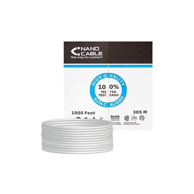 

Cable UTP Cat5e Rigido CCA (305m)