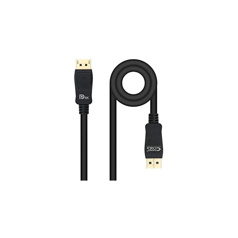 

NANOCABLE 10.15.2501 - Cable DISPLAYPORT 1.4, con Certificado VESA, Resolución de hasta 8K@60Hz, Color Negro, 1.0 Metro