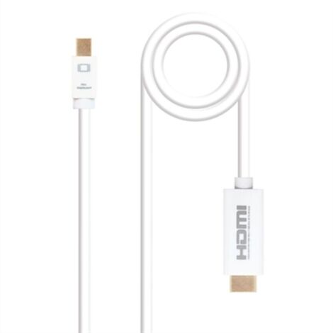 Nanocable - câble mini displayport/m vers hdmi/m - blanc - longueur 2.0 m