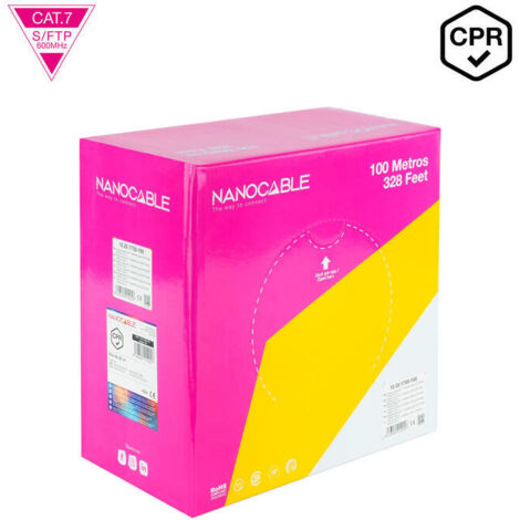 Nanocable Cable Red CAT7 CPR LSZH AWG23 100M