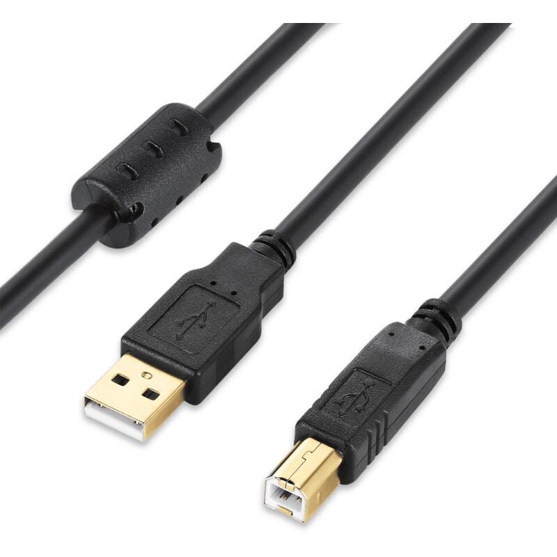 

Cable USB 2.0 para impresora con ferrita 2 M Negro