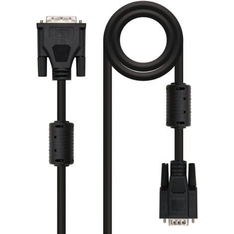 Nanocable cavo dvi 18+5 maschio a svga hdb15 maschio 5m - colore nero