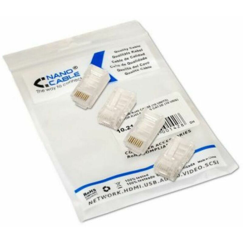 

NANOCABLE Conector RJ45 Categoría 5 UTP NANOCABLE 10.21.0102-100 100 pcs