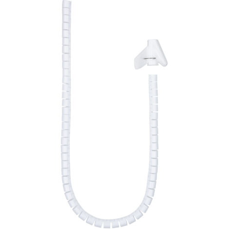 Nanocable Organisateur de câbles flexibles de 25 mm, blanc, 1 m