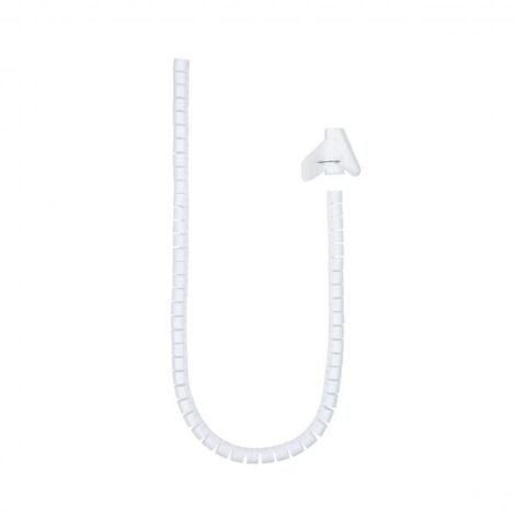 Nanocable Organizzatore di cavi flessibili de 25 mm, bianco, 1 m
