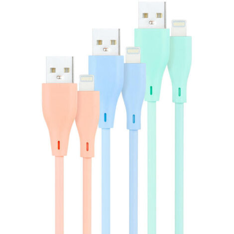 Nanocable Pack de 3 Cables USB-A Macho a Lightning Macho
Características:
-Compatible con los productos de Apple con conector Lightning.
-Compatible c
