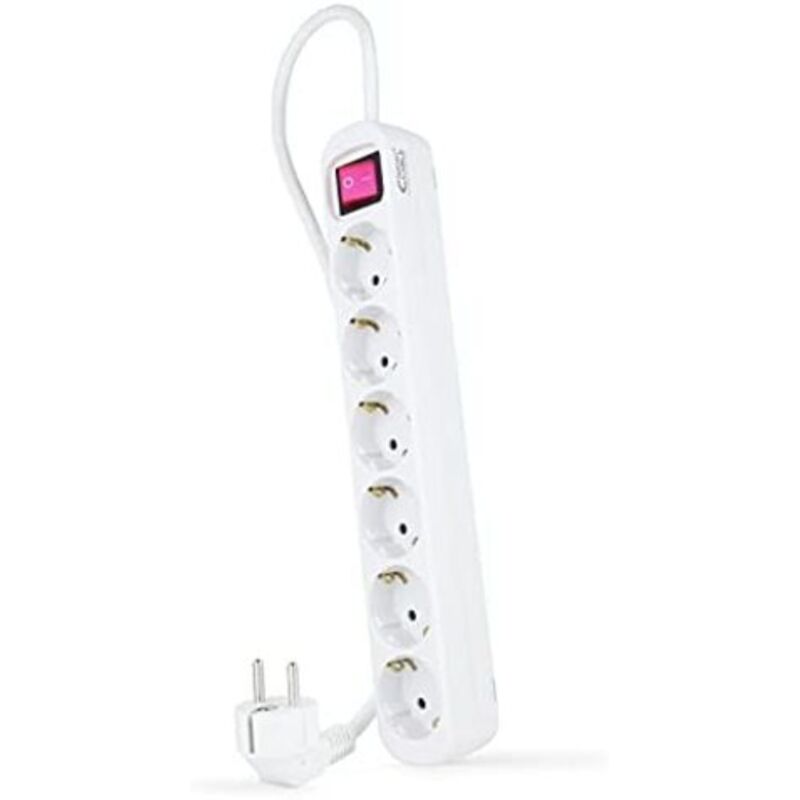 

Base Multiple 6 Enchufes Interruptor Cable 1,4m Blanca 10.37.0006