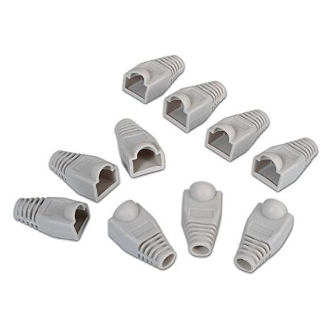 Nanocable - rj45 network connector sleeve oem - sachet de 10 pièces - couleur gris