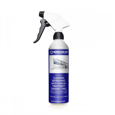 Nanoclean air, spray detergente/disinfettante da 500 ml per unità interne.