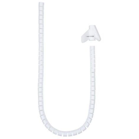 Nanokabel Flexibler Kabelmanager de 25 mm, Weiß, 3 m