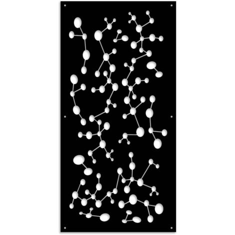 NANOTECH - Pannello in PVC traforato - Parasole - Colore: nero - Misura: 50x150 cm