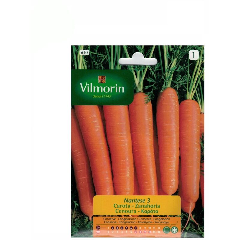 Vilmorin - Nantes 3 Graines de carotte 8g