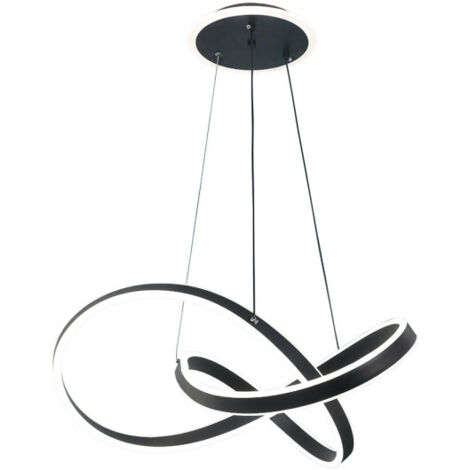 Nantes suspension noire 120w 3000-4000-6000k regx60x 60cm 9600lm w/remote &amp dimmer