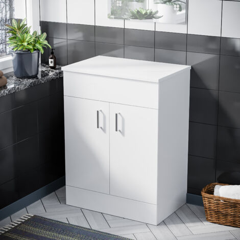 Nanuya 600mm Floor Standing Vanity Unit - White