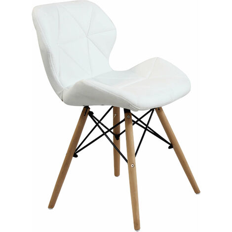 NAOMIE - sedia moderna in ecopelle e legno