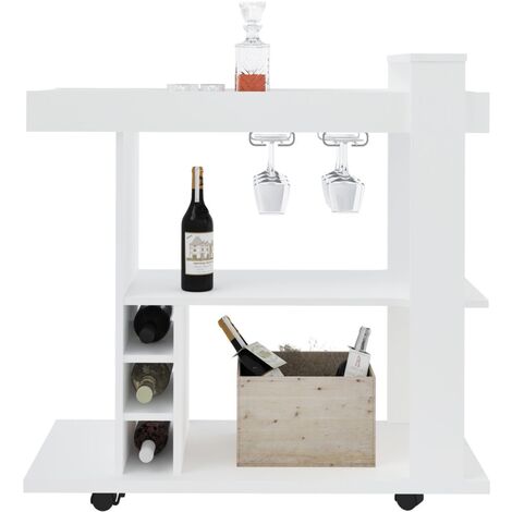 Naples Breakfast Bar/Drinks Cart White