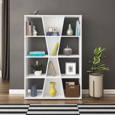 Naples Medium Bookcase - L25 x W91 x H134.5 cm - White