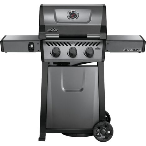 Napoleon – Barbecue à gaz 3 brûleurs 12 kW – Surface de cuisson 51 x 45 cm – Allumage JETFIRE™ – Grilles en fonte émaillée WAVE™