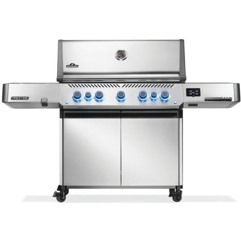 NAPOLEON Barbecue à gaz connecté – Prestige 665 RSIB – 5 brûleurs principaux – surface de cuisson 94x46cm inox – Wi-Fi et Bluetooth