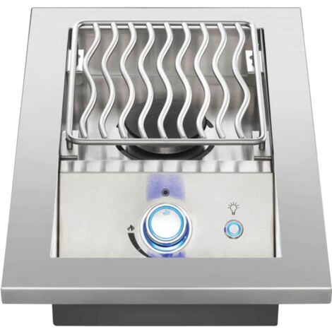 Napoleon – Brûleur réchaud encastrable inox 2,93 kW – Surface de cuisson 22,9 x 26,7 cm – Système Jet Fire et Night Light