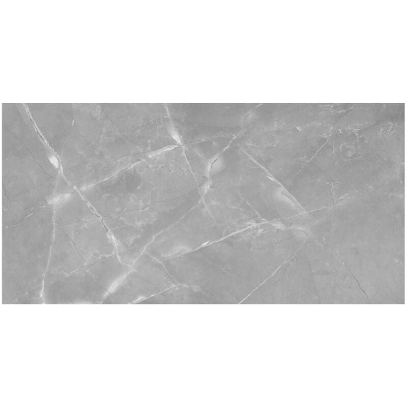 Wholesale Domestic - Amani Marble Full Lappato Light Grey 60cm x 120cm Porcelain Wall and Floor Tile - Light Grey