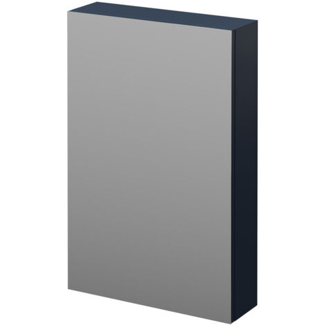 Napoli Deep Blue 500mm Wall Mounted Mirrored Cabinet