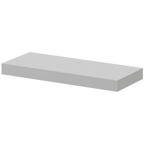 Napoli Gloss Grey Pearl 30cm Floating Bathroom Shelf