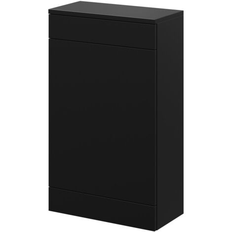 Napoli Matt Black 500mm Toilet Unit