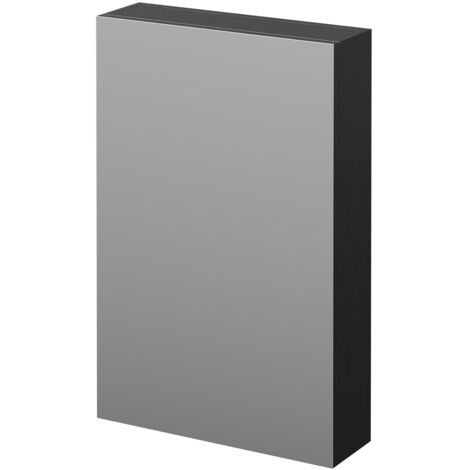 Napoli Nero Oak 500mm Wall Mounted Mirrored Cabinet