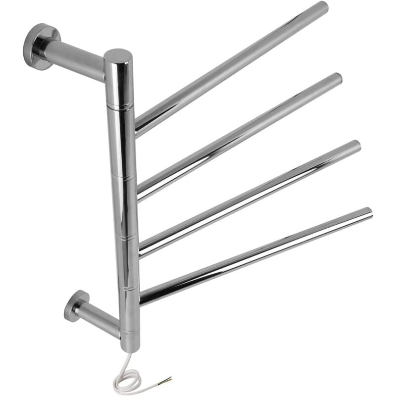 Napoli Stainless Steel Electric Heated Towel Rail H550mm W480mm Mirror Polished Finish