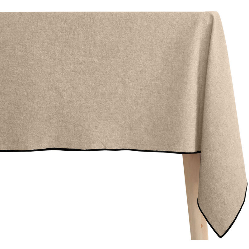 Linnea - Nappe coton hono finition point bourdon Rectangulaire 160x200 cm